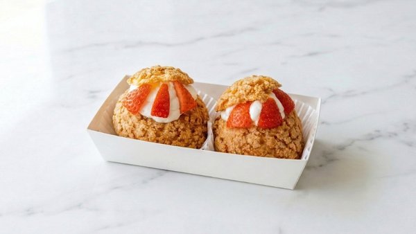 Bignè con crema Fragola